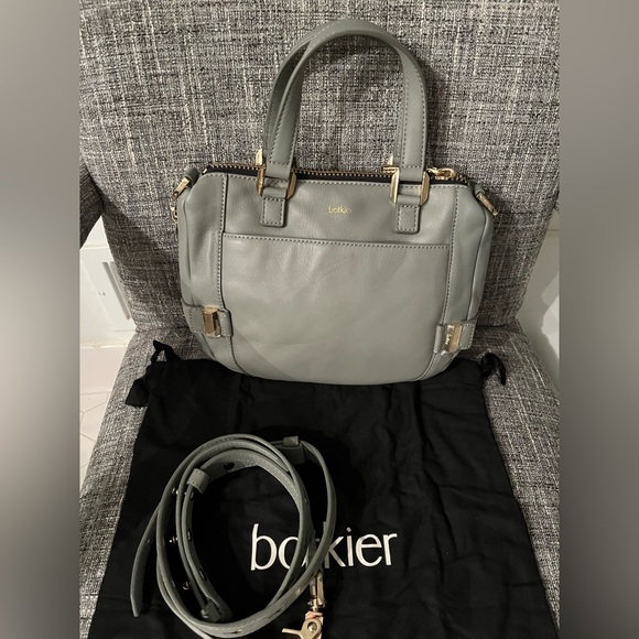 Botkier Light Gray Leather Satchel/ hobo - Picture 2 of 9